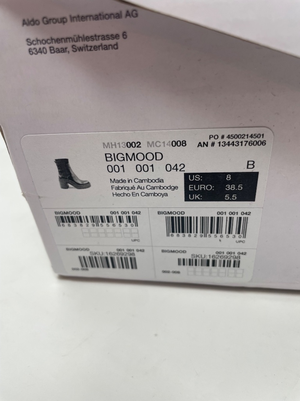 Size 8 Aldo black chunky heeled boots - Picture 7 of 12